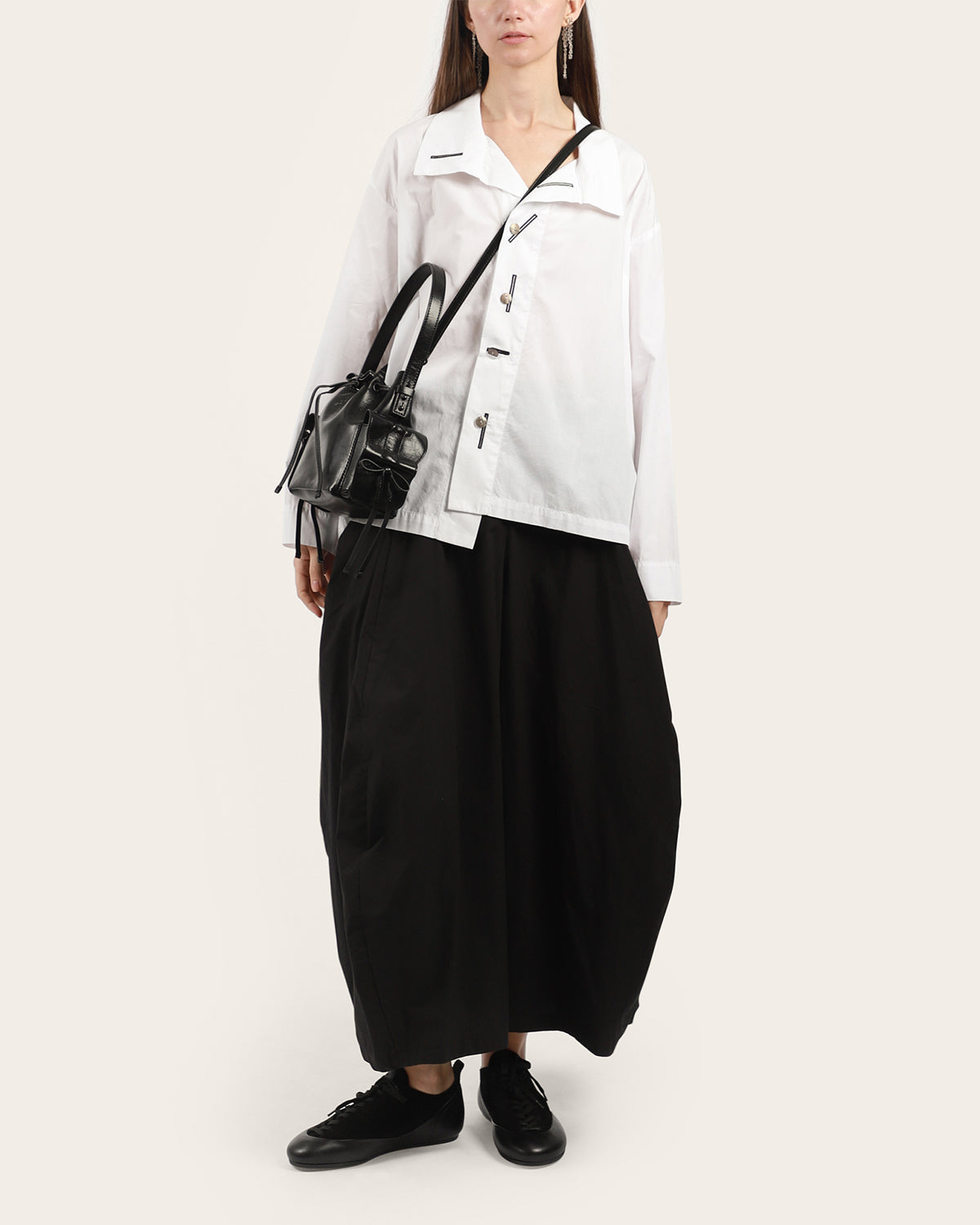 Contrast Button Hole Blouse
