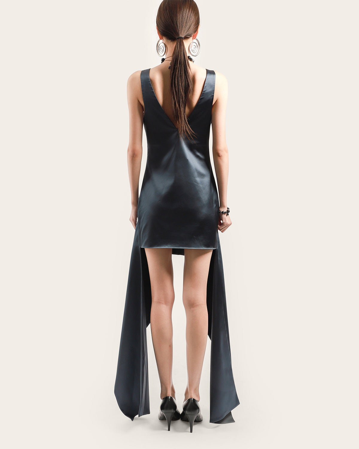 Draped Hem Mini Dress