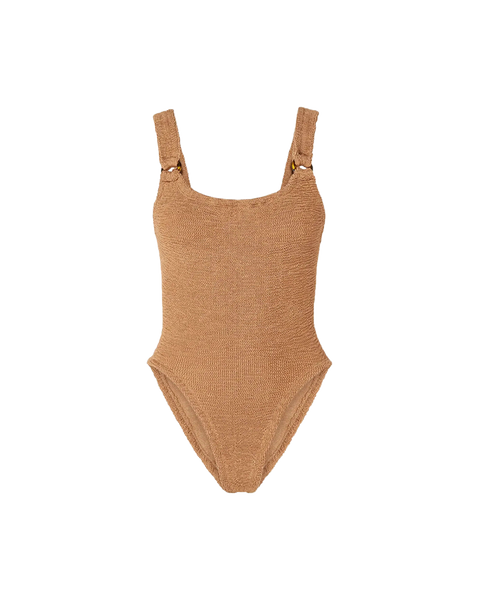 Domino Metallic Crinkle Swimsuit