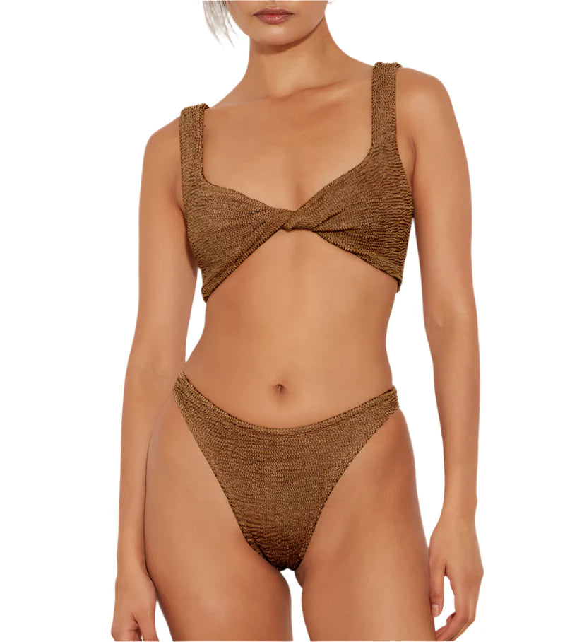 Juno Bikini Metallic Crinkle