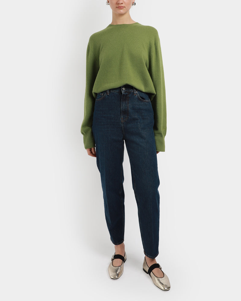 Tapered Leg Denim Jeans