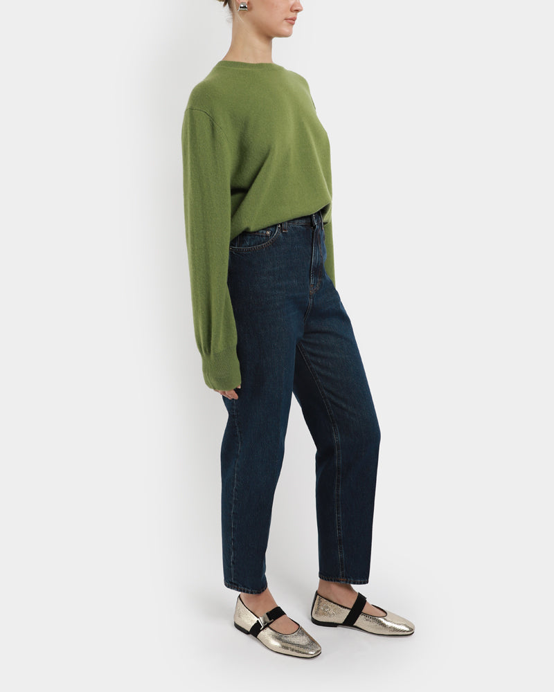 Tapered Leg Denim Jeans