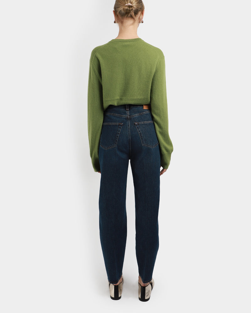 Tapered Leg Denim Jeans