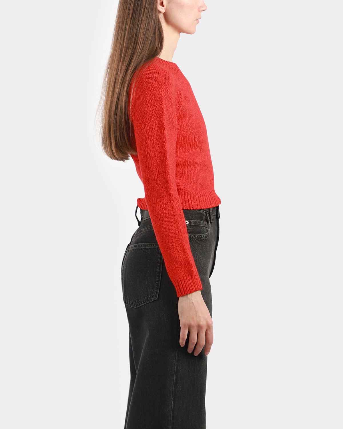 Cropped Crewneck Sweater