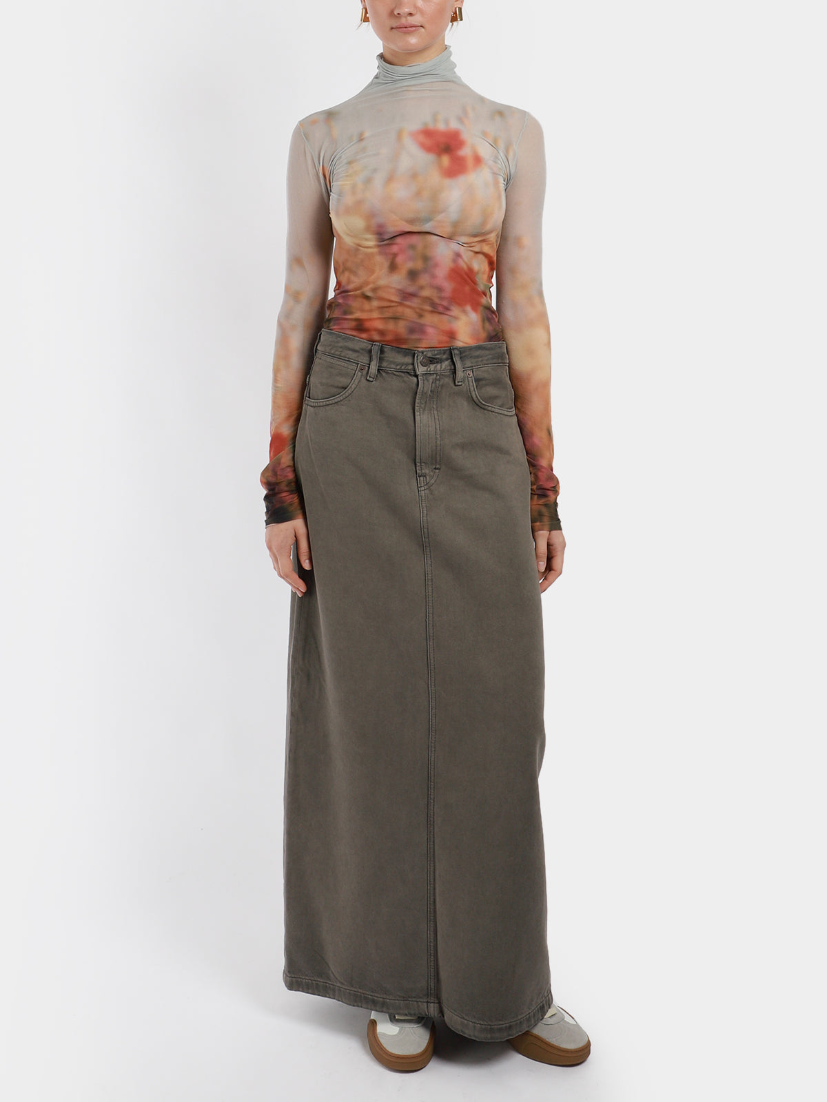 Denim Maxi Skirt