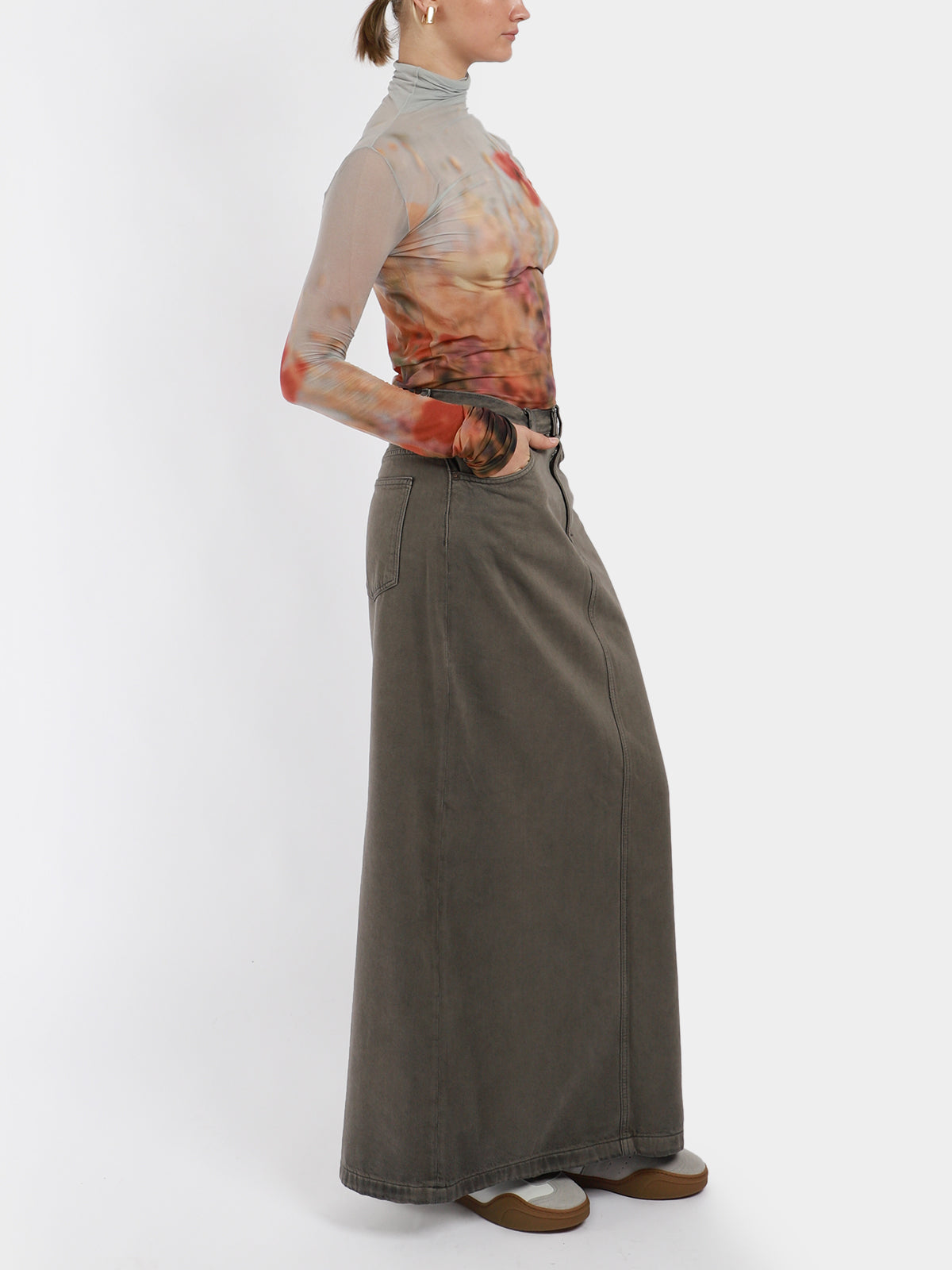 Denim Maxi Skirt