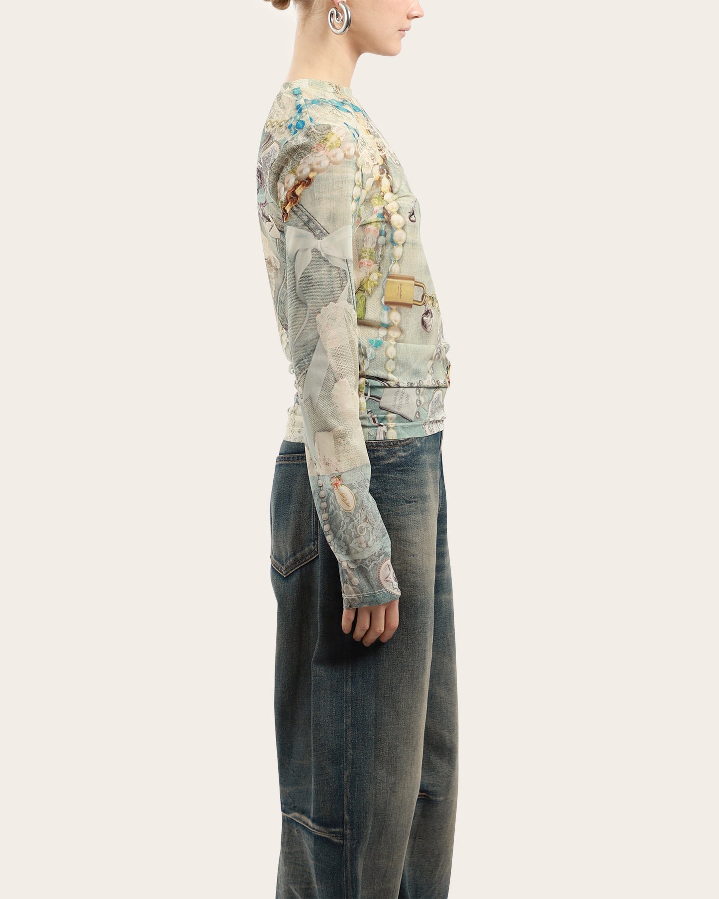 Exford Bow Mesh Top