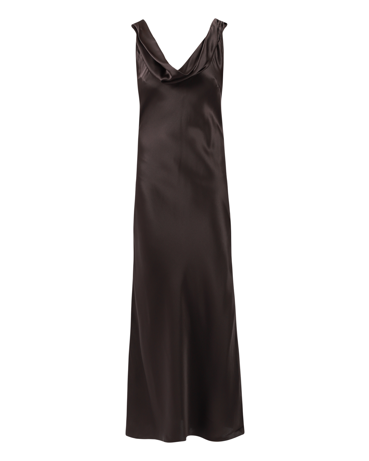 Satin Cowl Dress