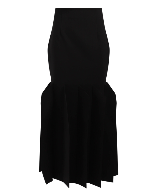 Hem Detail Midi Skirt