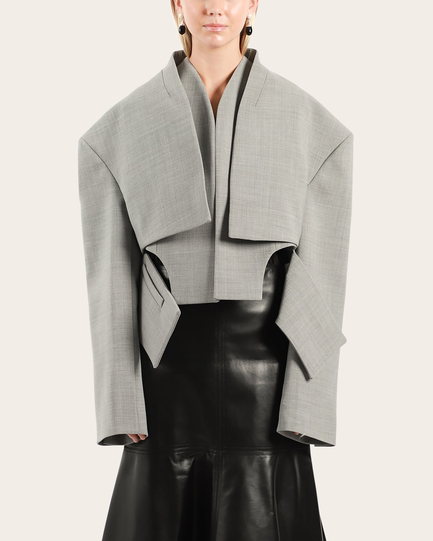 Cropped Jacket with Insert