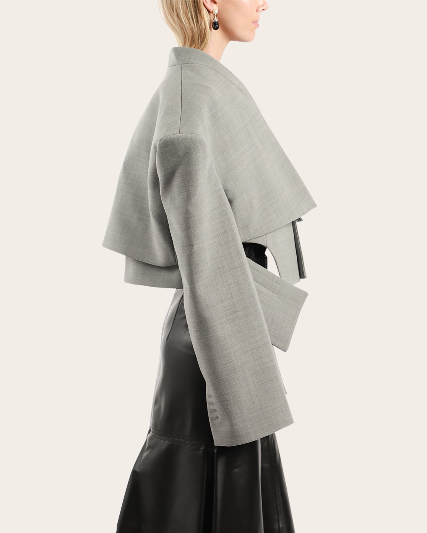 Cropped Jacket with Insert