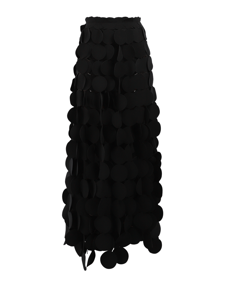 Multi Circle Layered Maxi Skirt