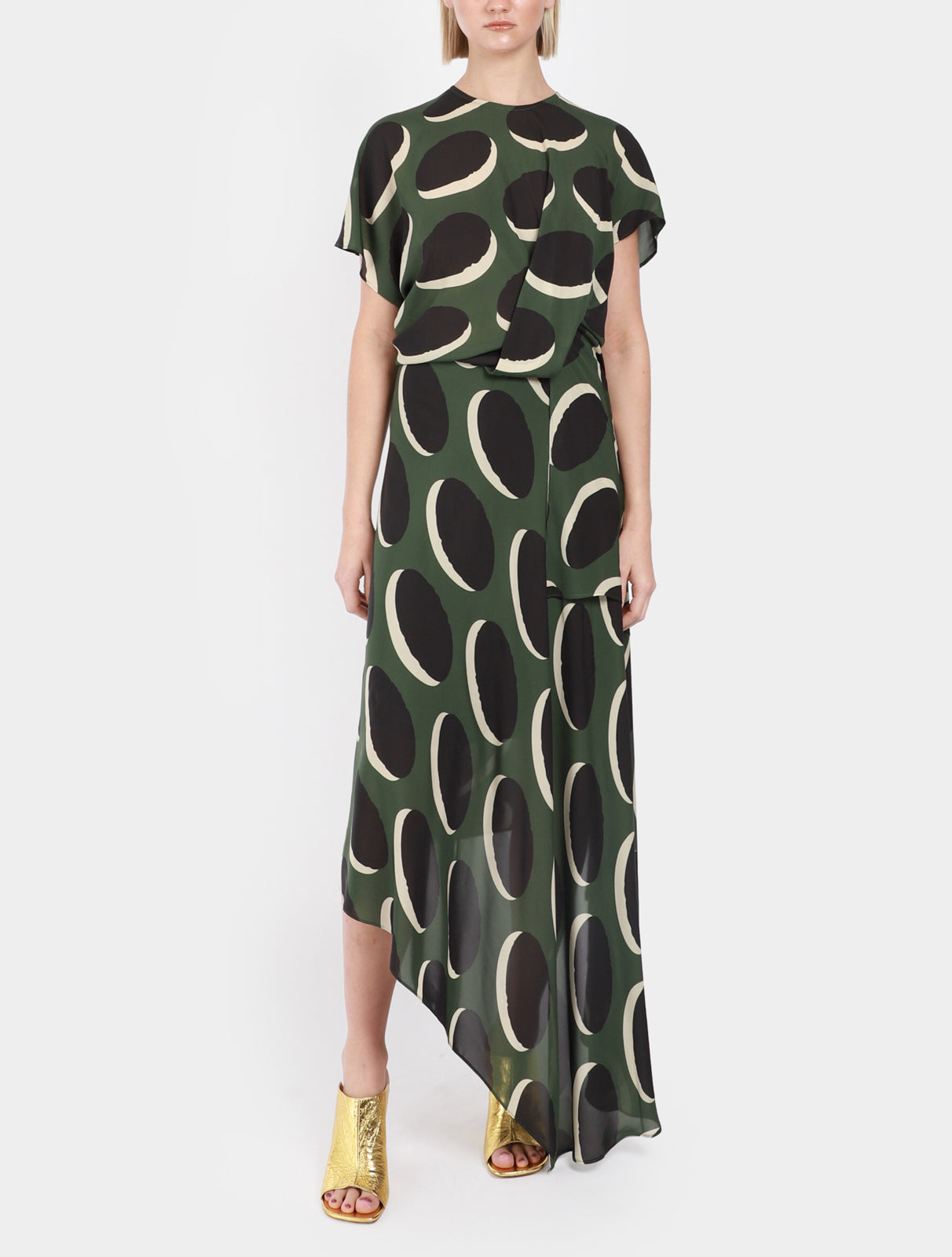 X Colville Draped Asymmetric Dress
