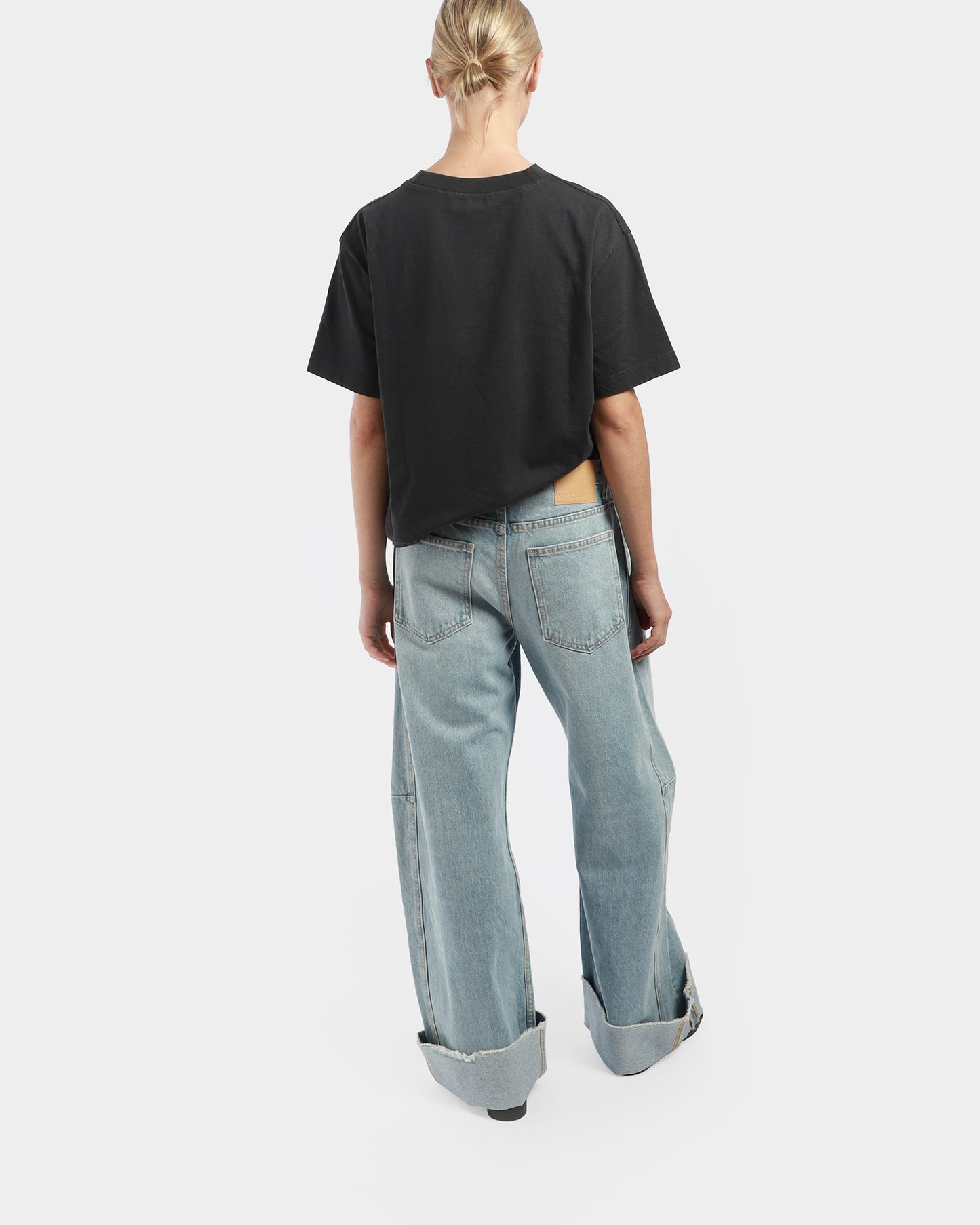 Relaxed Cuffed Lasso Jeans