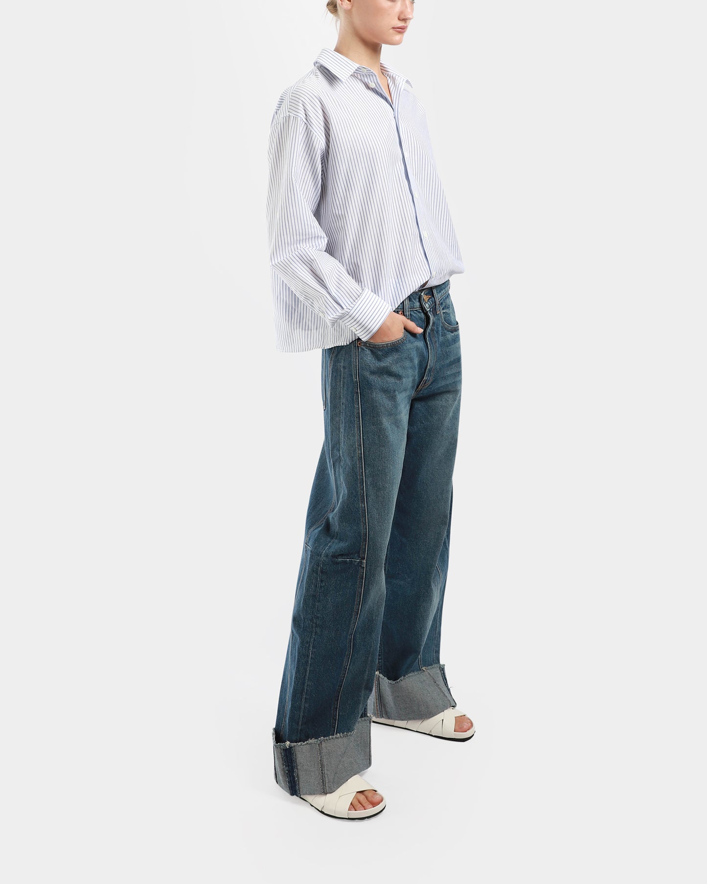 Relaxed Cuffed Lasso Jeans