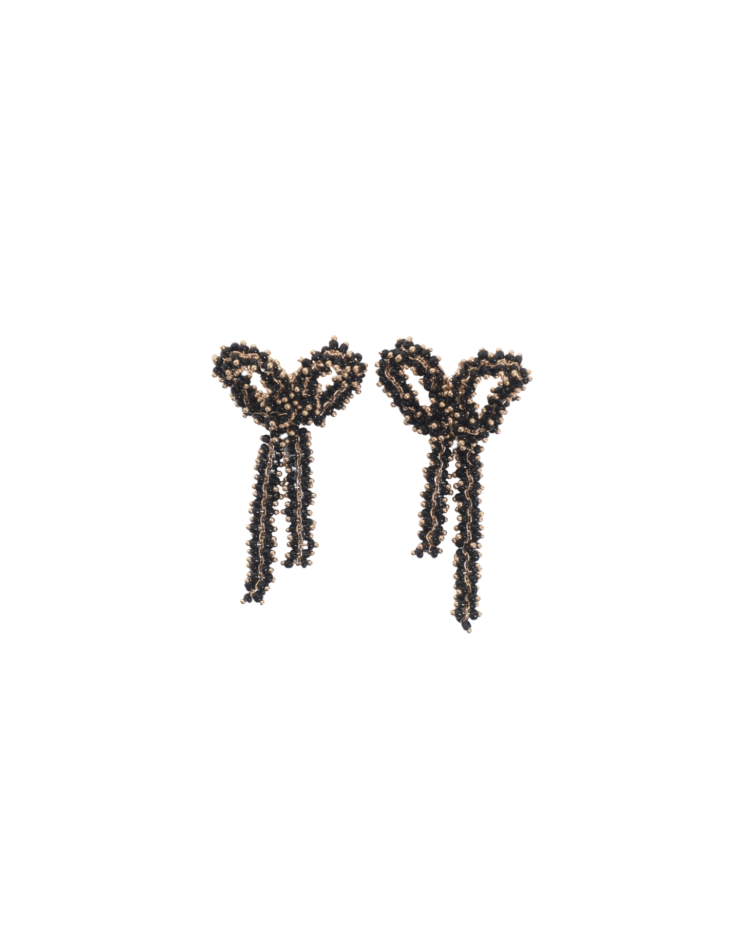 Black Bow Earrings Small