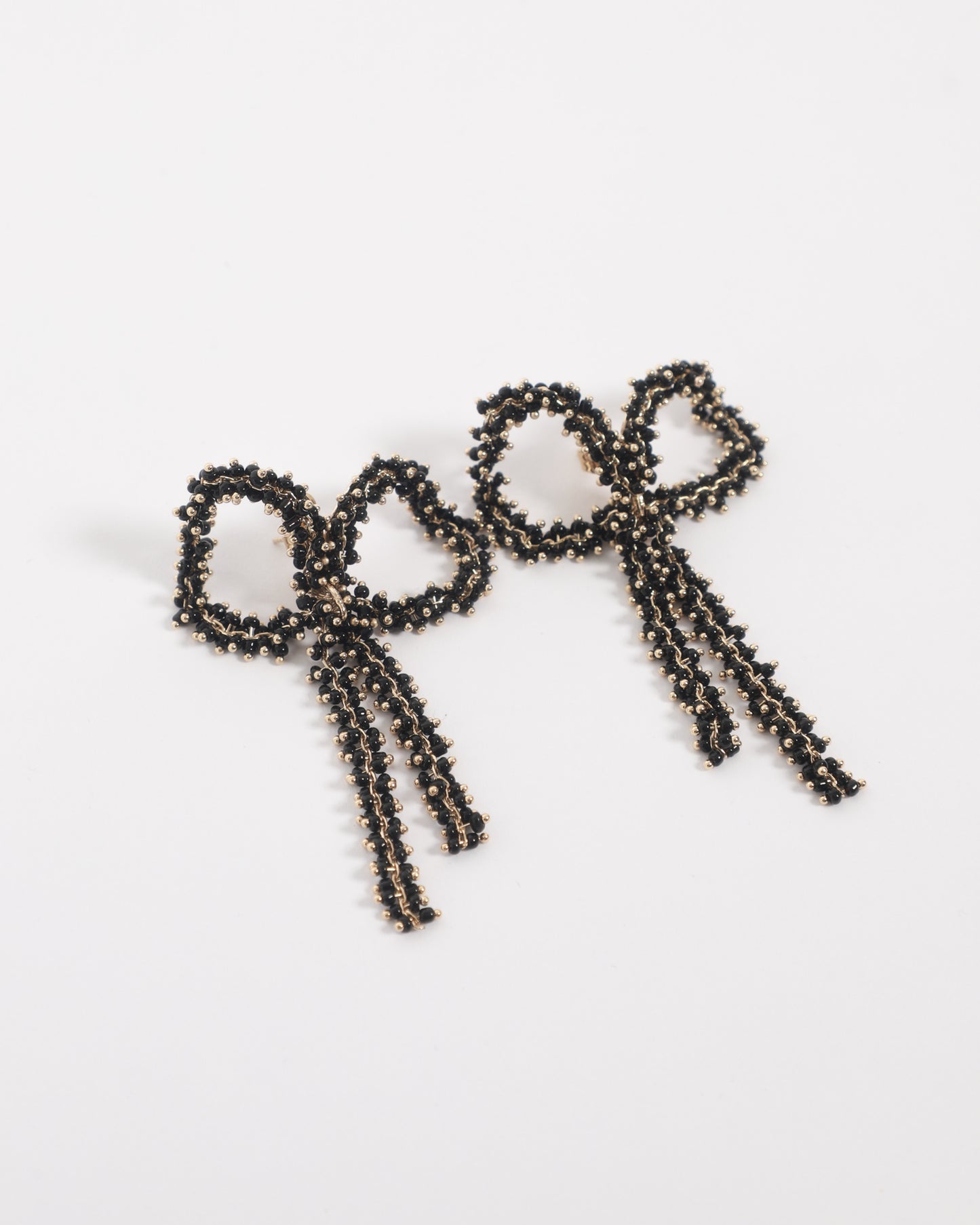 Black Bow Earrings
