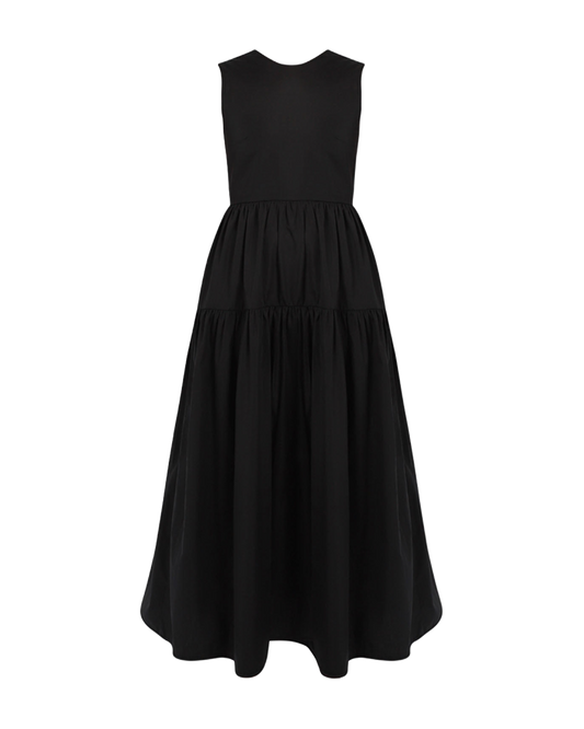 cecilie-bahnsen-ruth-cotton-gown-black
