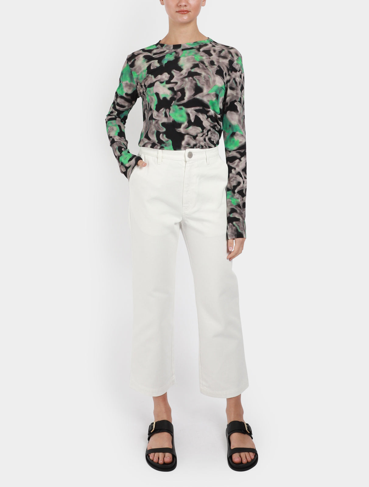 Palaki Straight Pants With Slanted Side Pockets