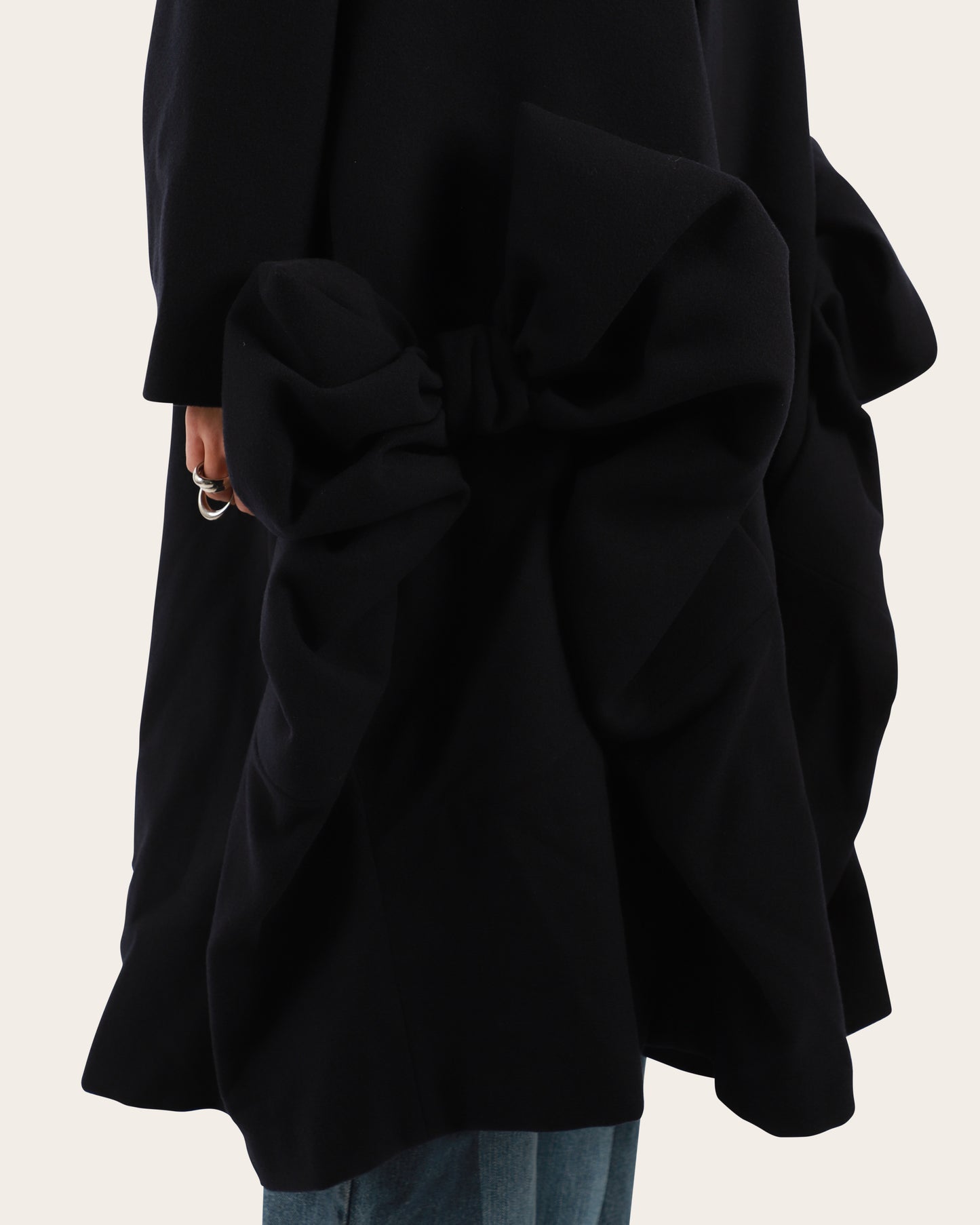 Bow Wool Coat
