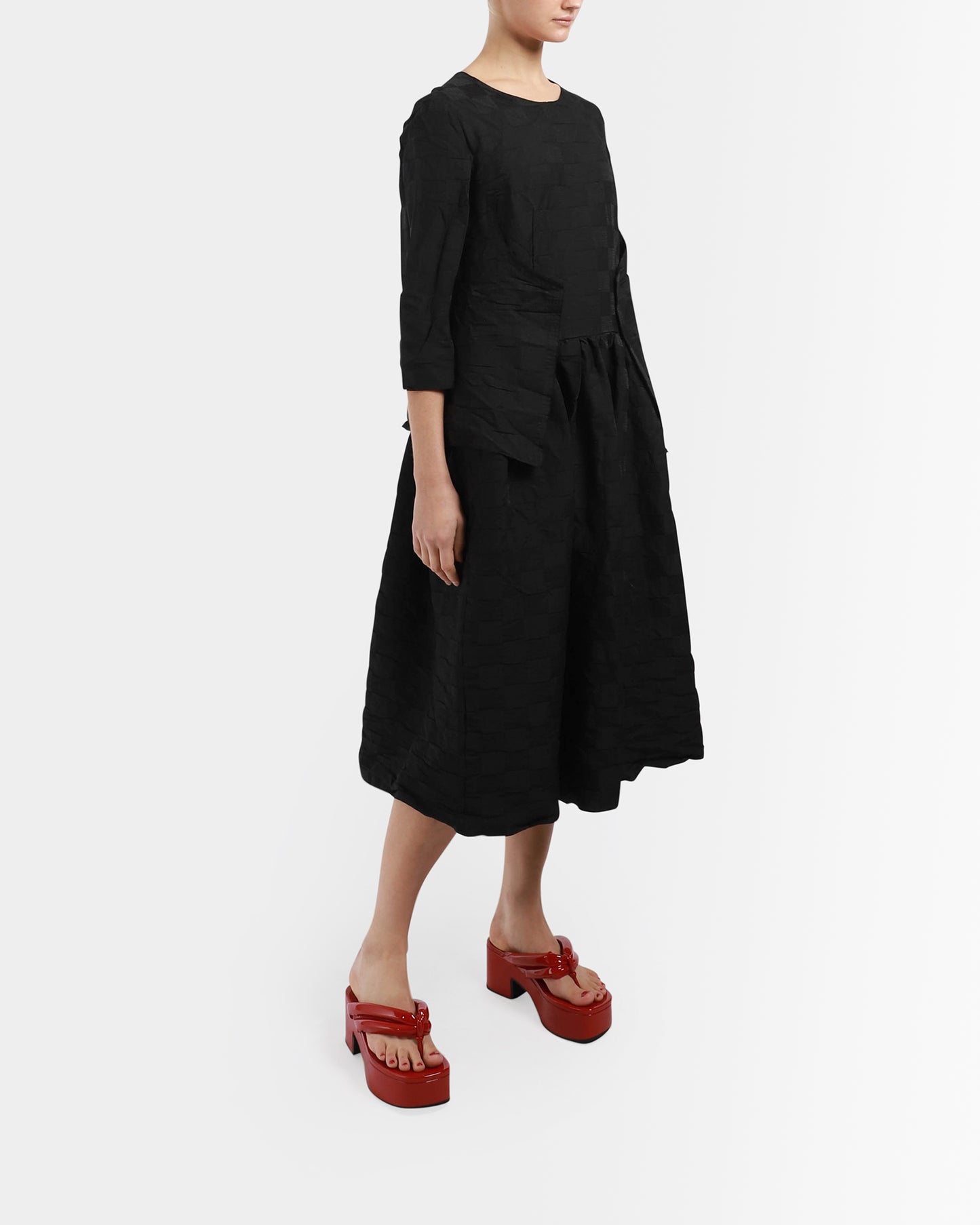 Check Embossed Dress
