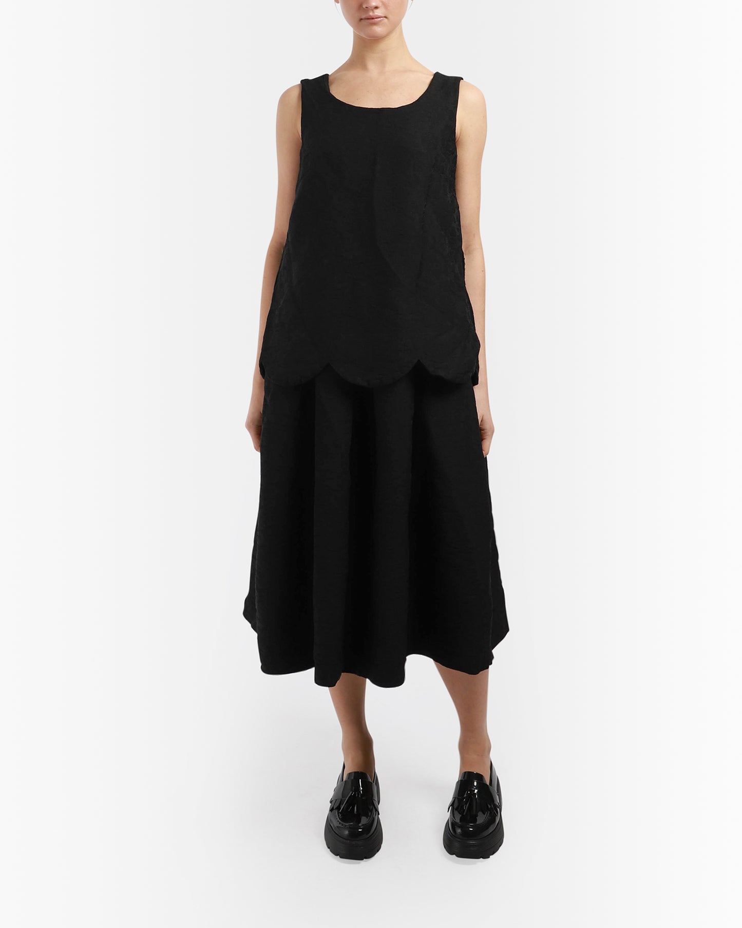 Scallop Peplum Dress