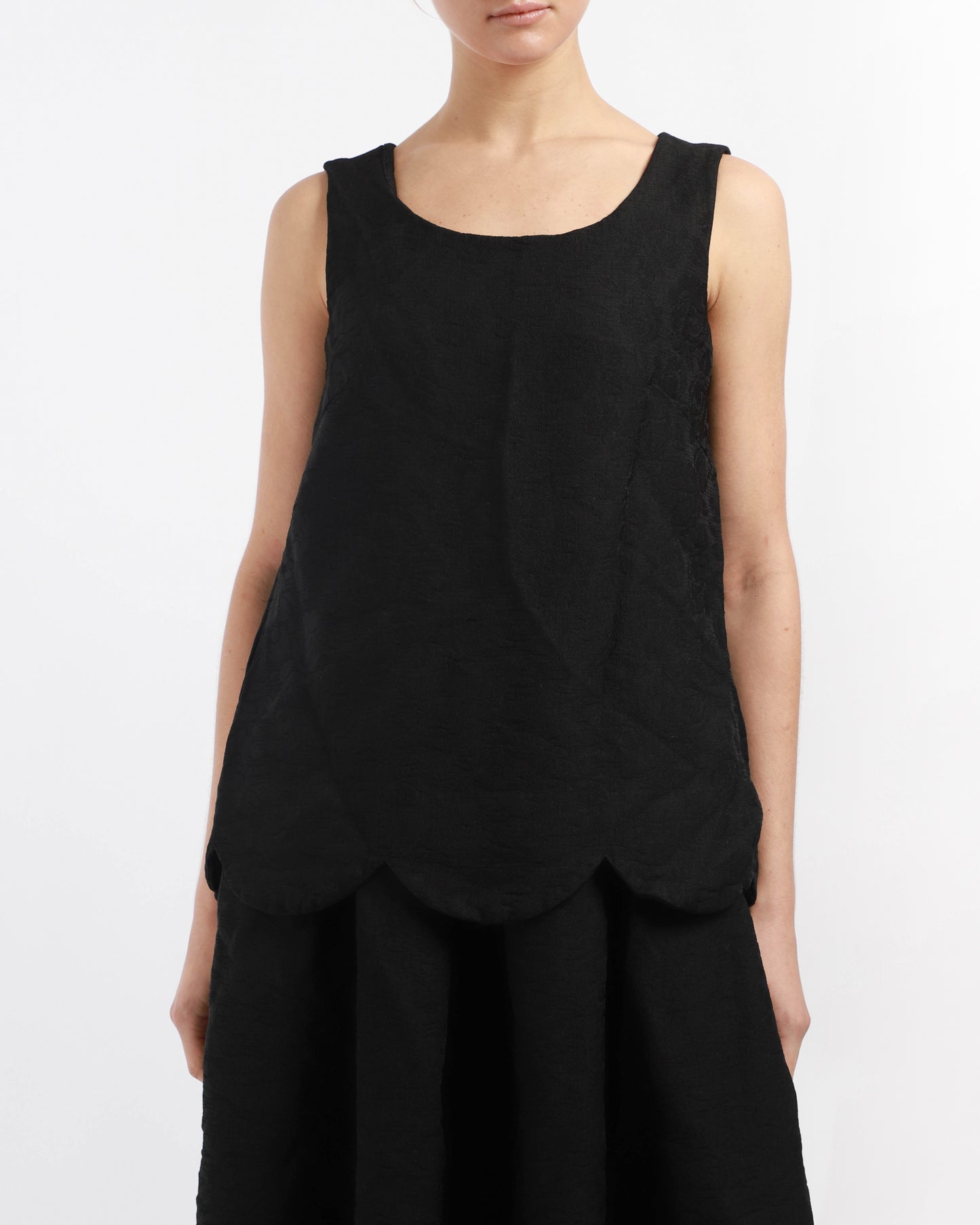 Scallop Peplum Dress