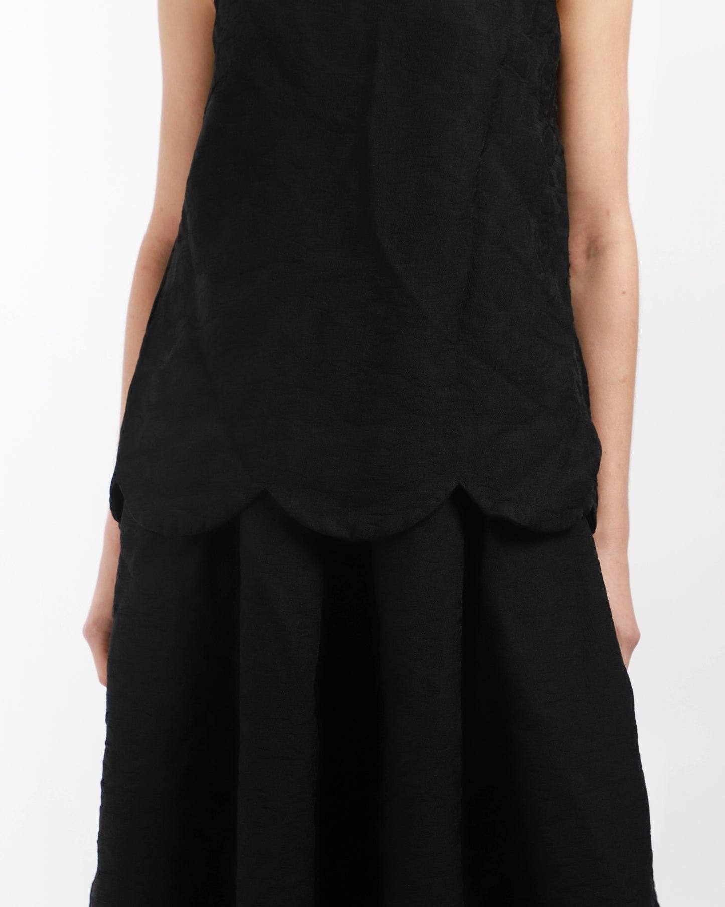 Scallop Peplum Dress