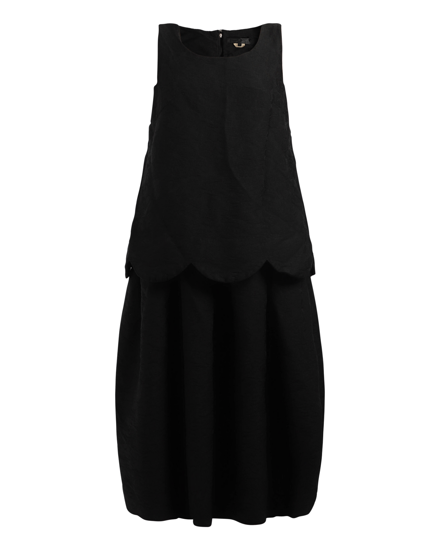 Scallop Peplum Dress