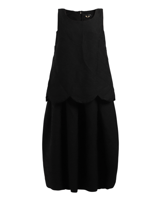 Scallop Peplum Dress