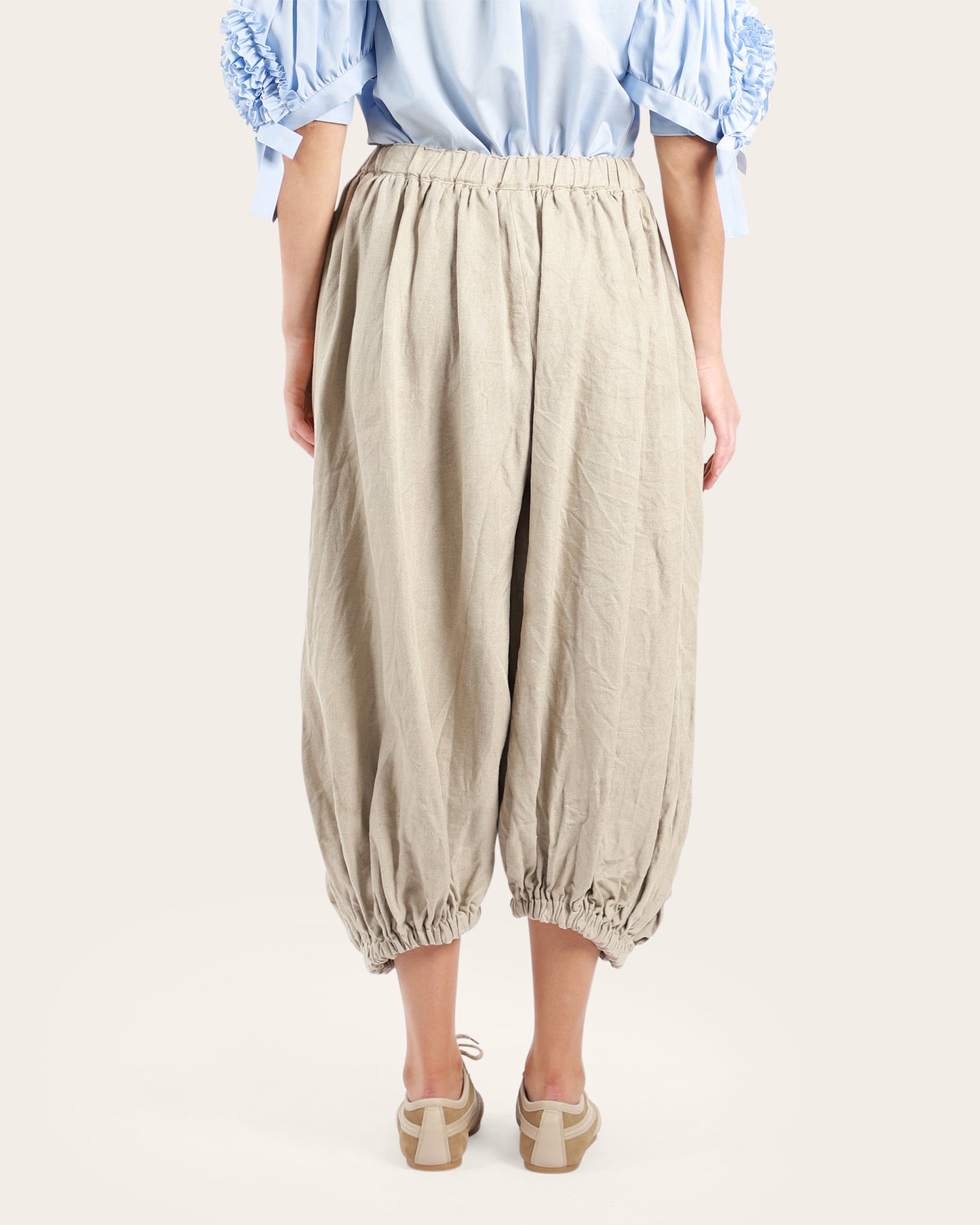 Cropped Balloon Trousers