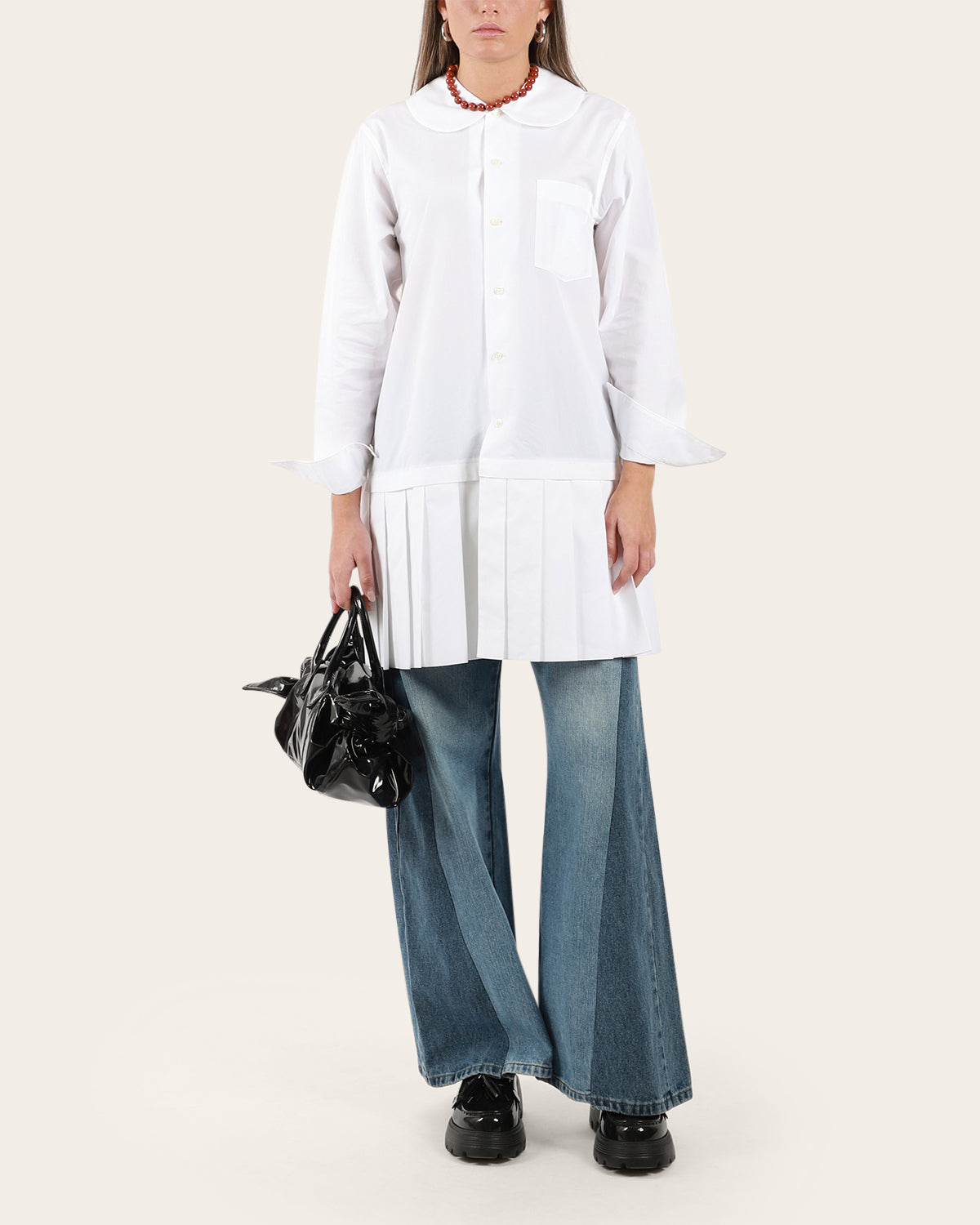 Pleated Hem Blouse