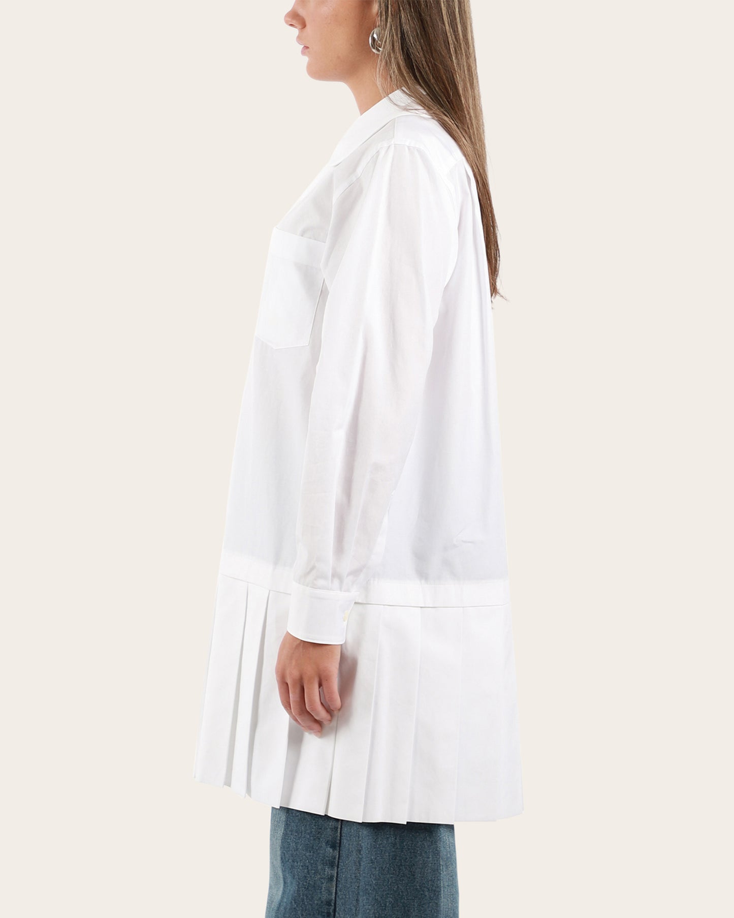 Pleated Hem Blouse