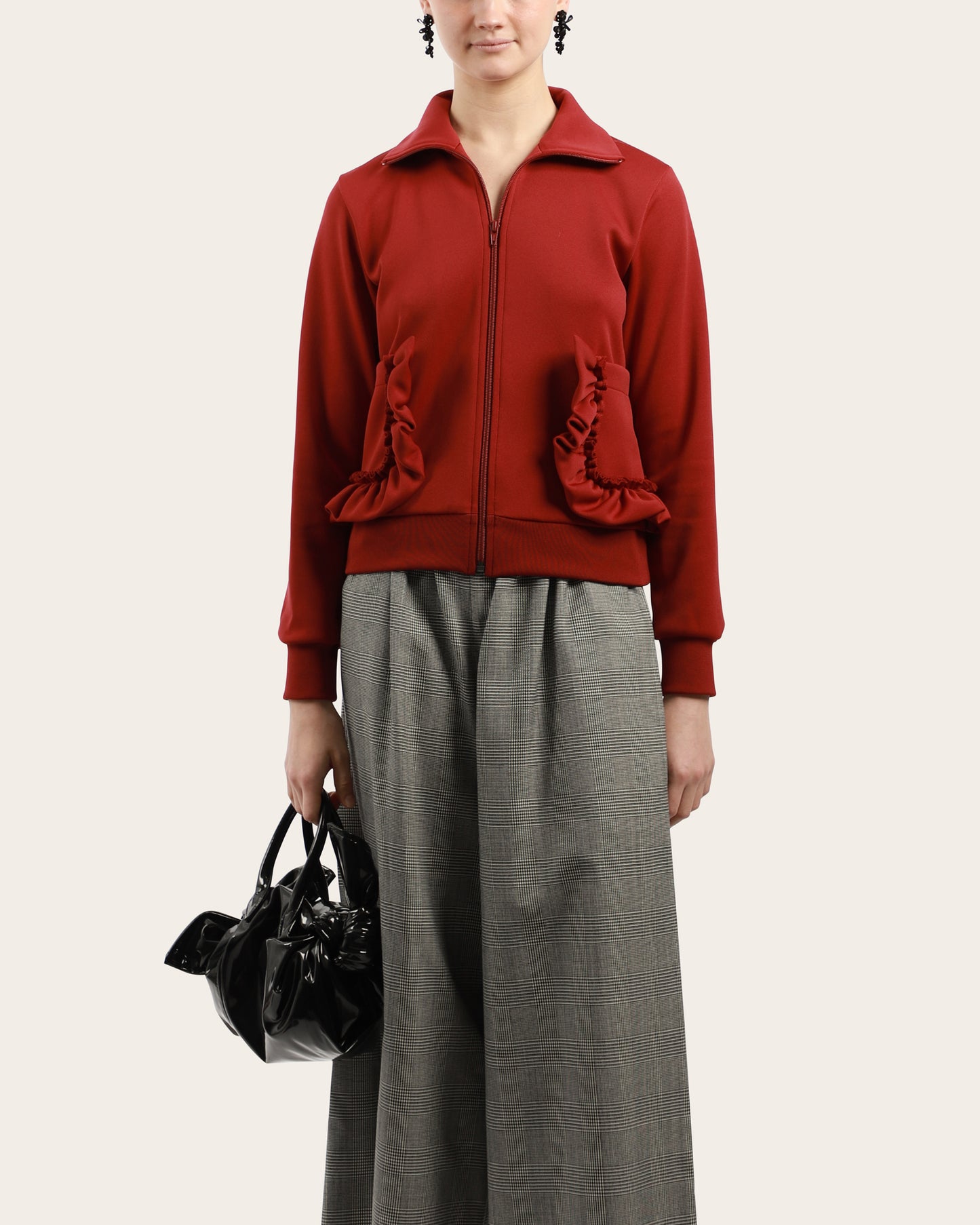 Ruffle Pocket Sweatshirt
