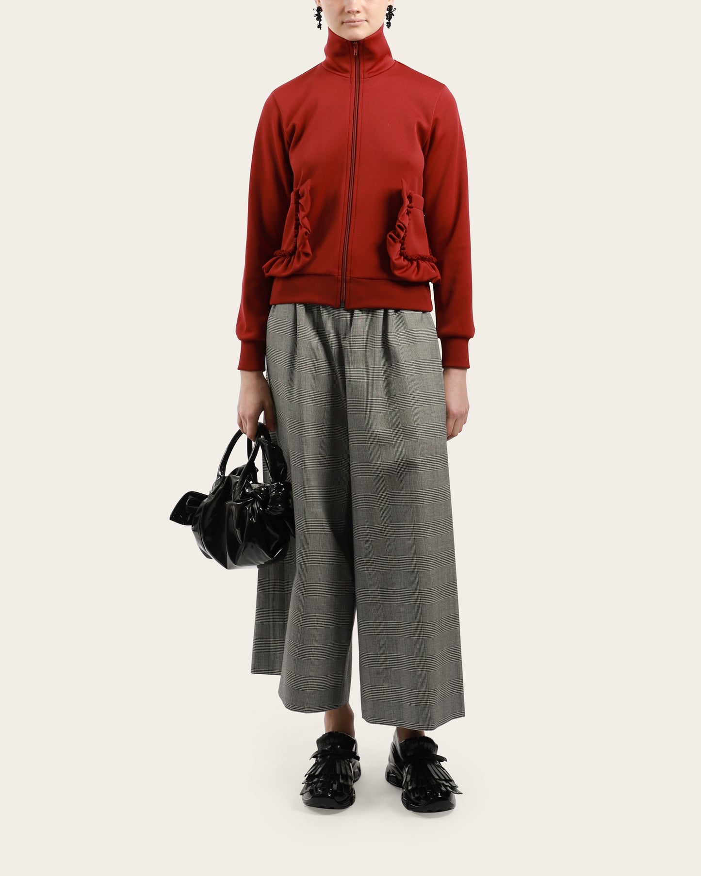 Ruffle Pocket Sweatshirt