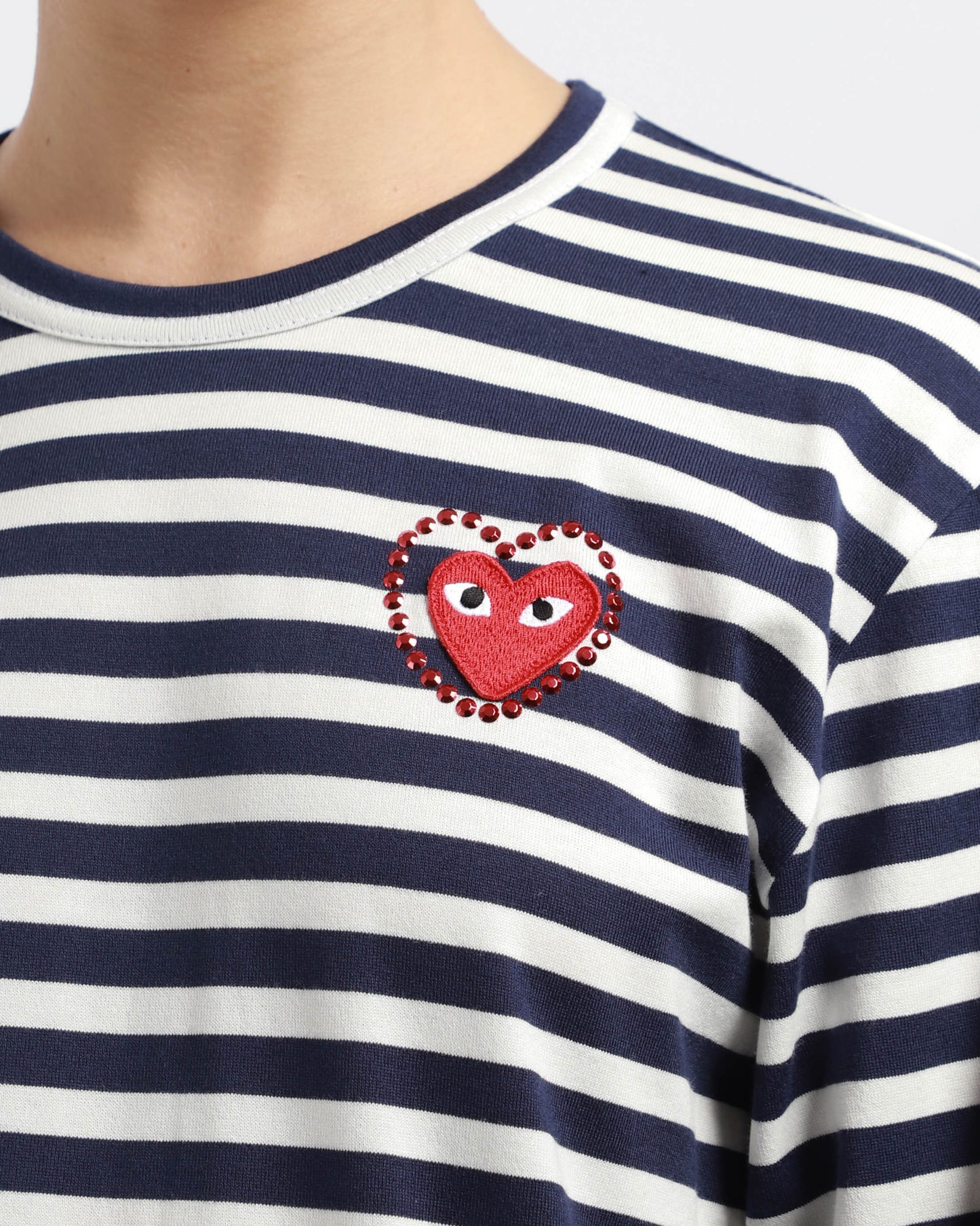 Stripe Rhinestone LS T-Shirt