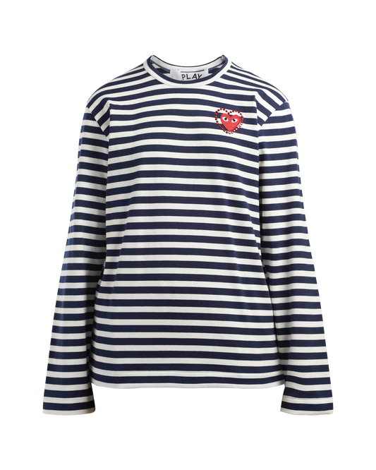 Stripe Rhinestone LS T-Shirt