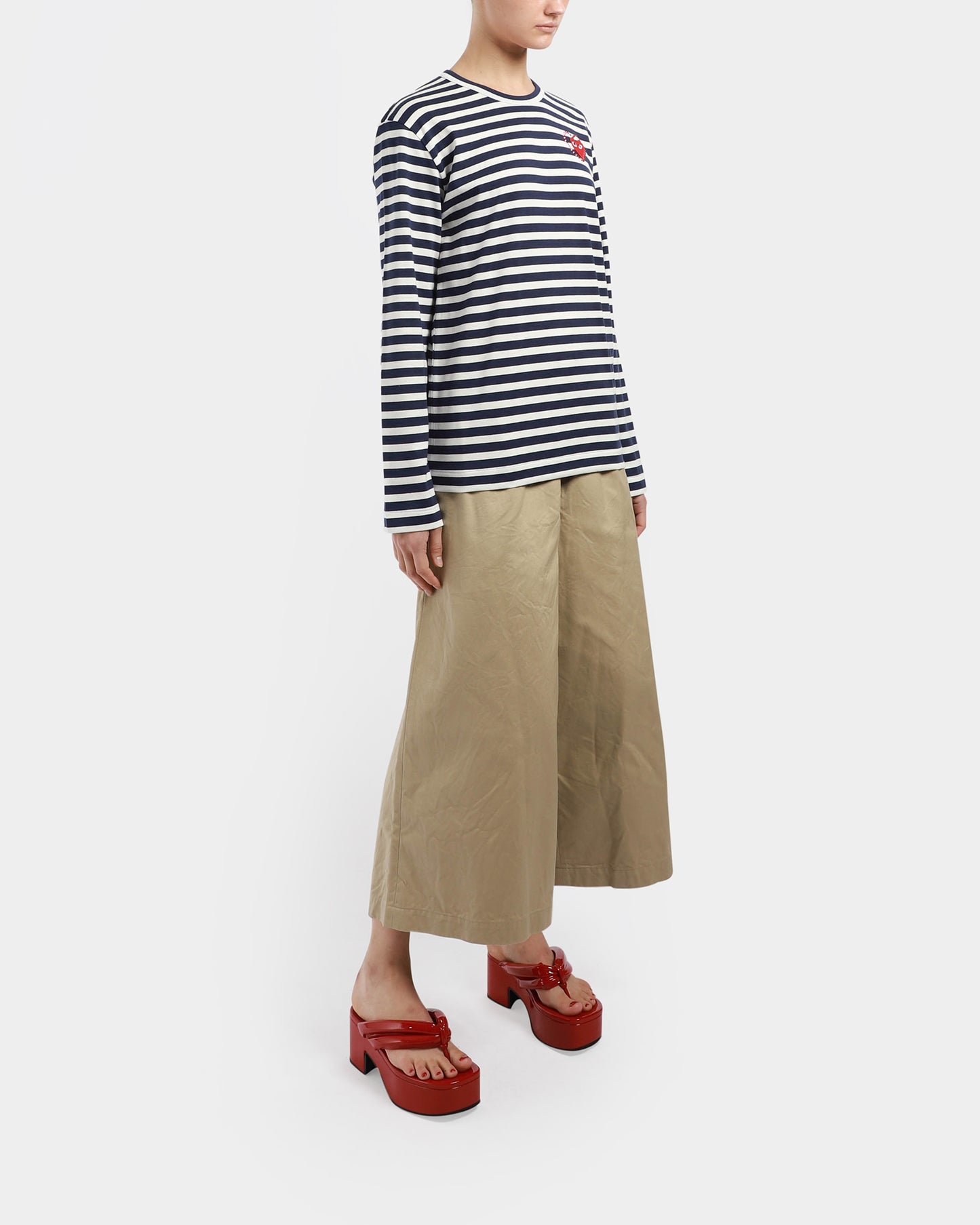 Stripe Rhinestone LS T-Shirt