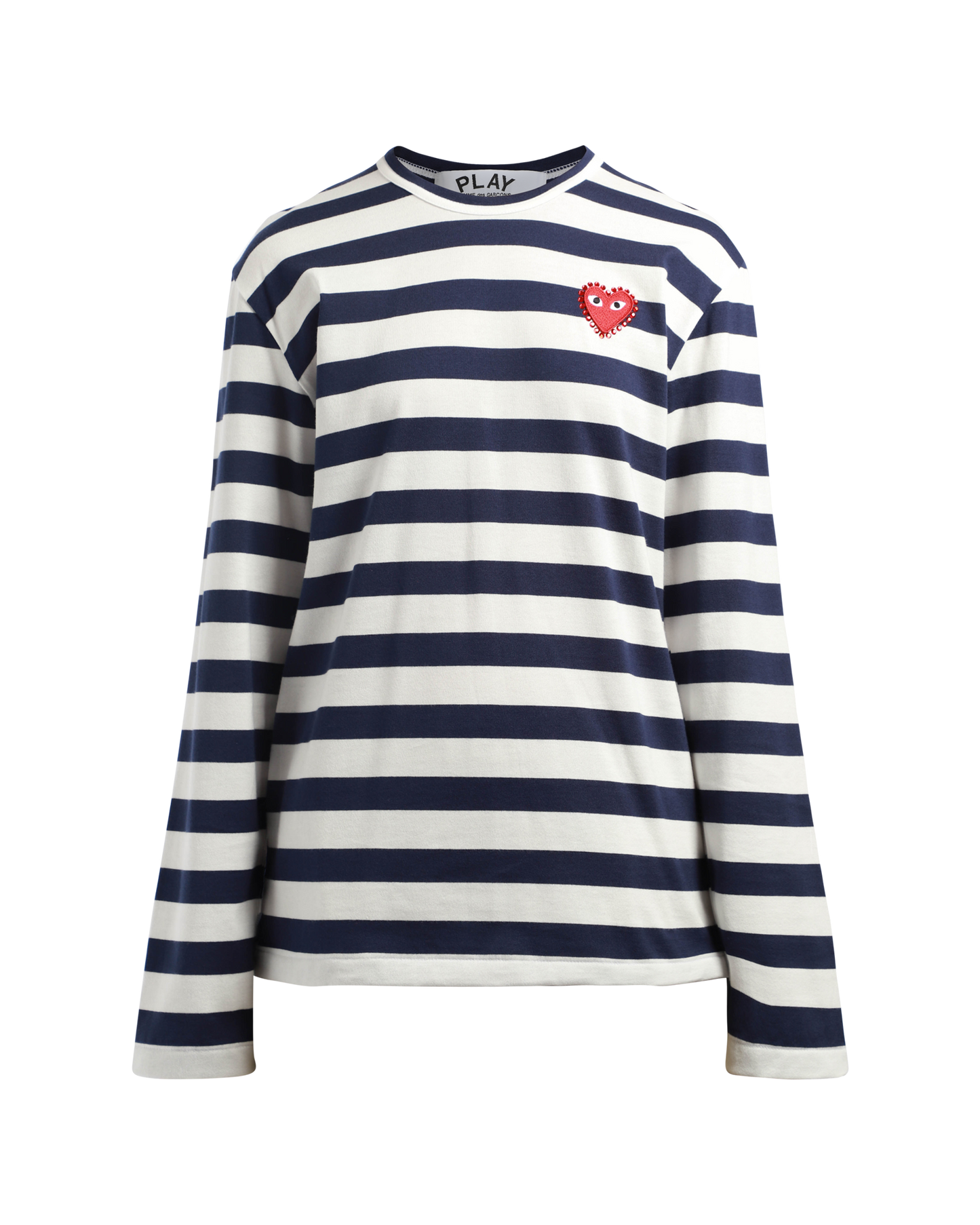 Wide Stripe Rhinestone LS T-Shirt