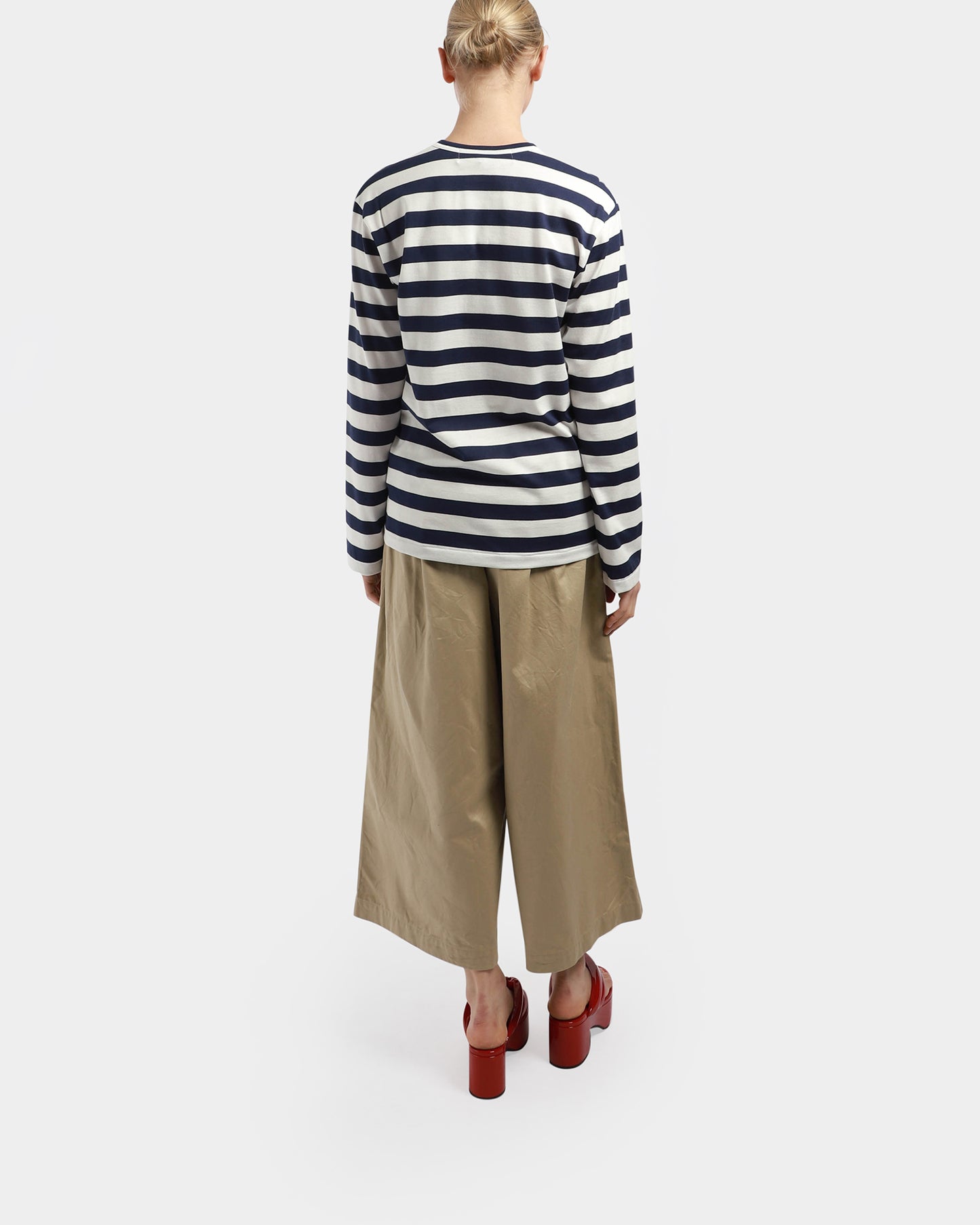 Wide Stripe Rhinestone LS T-Shirt