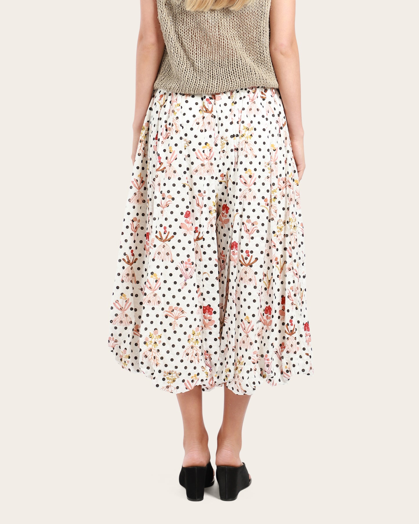 Polka Print Skirt