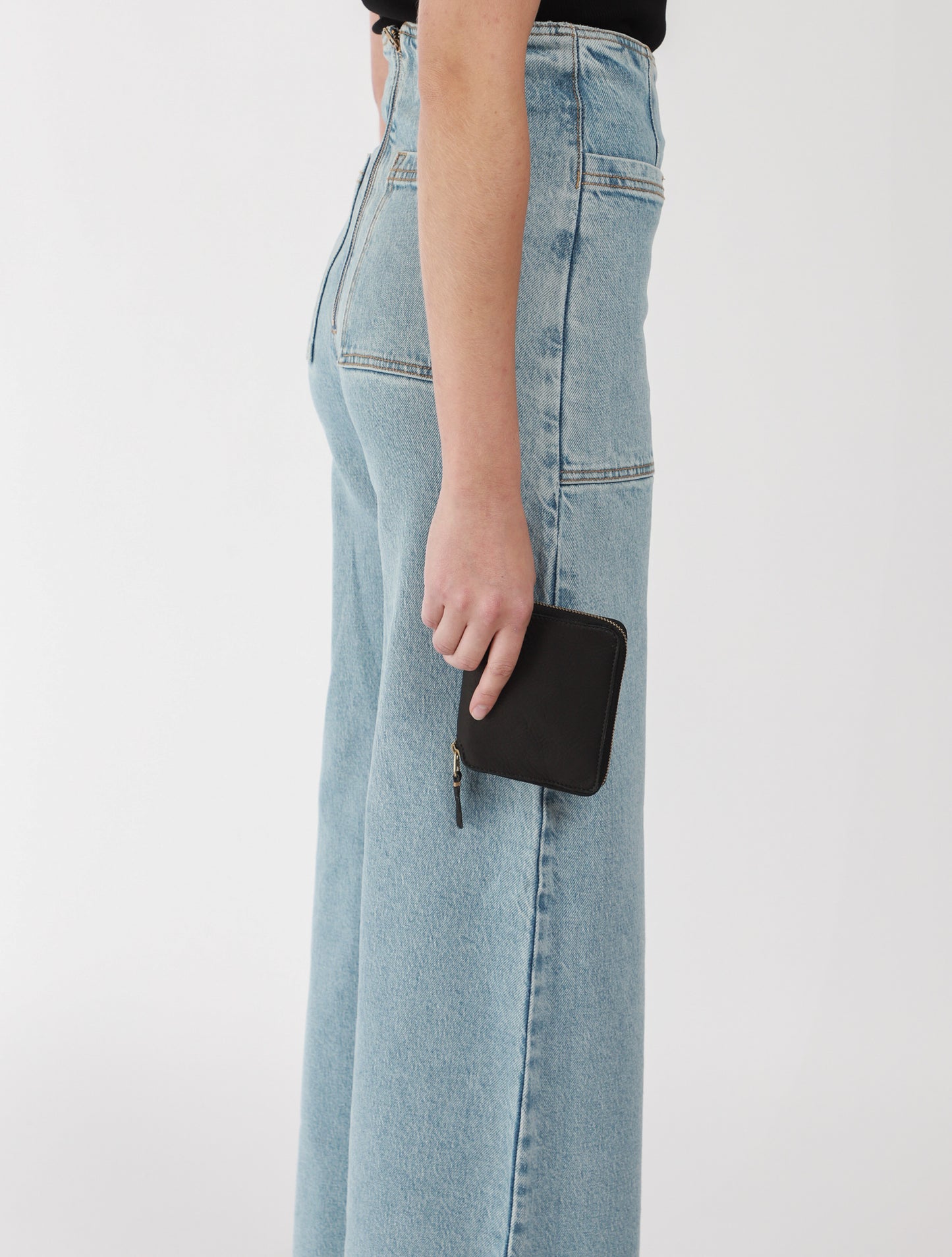 Washed Square Zip Wallet