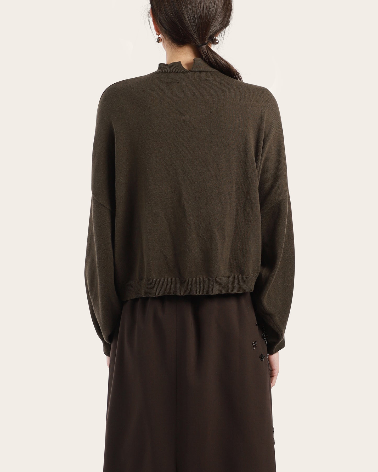 Cotton & Cashmere Cardigan Dark Moss