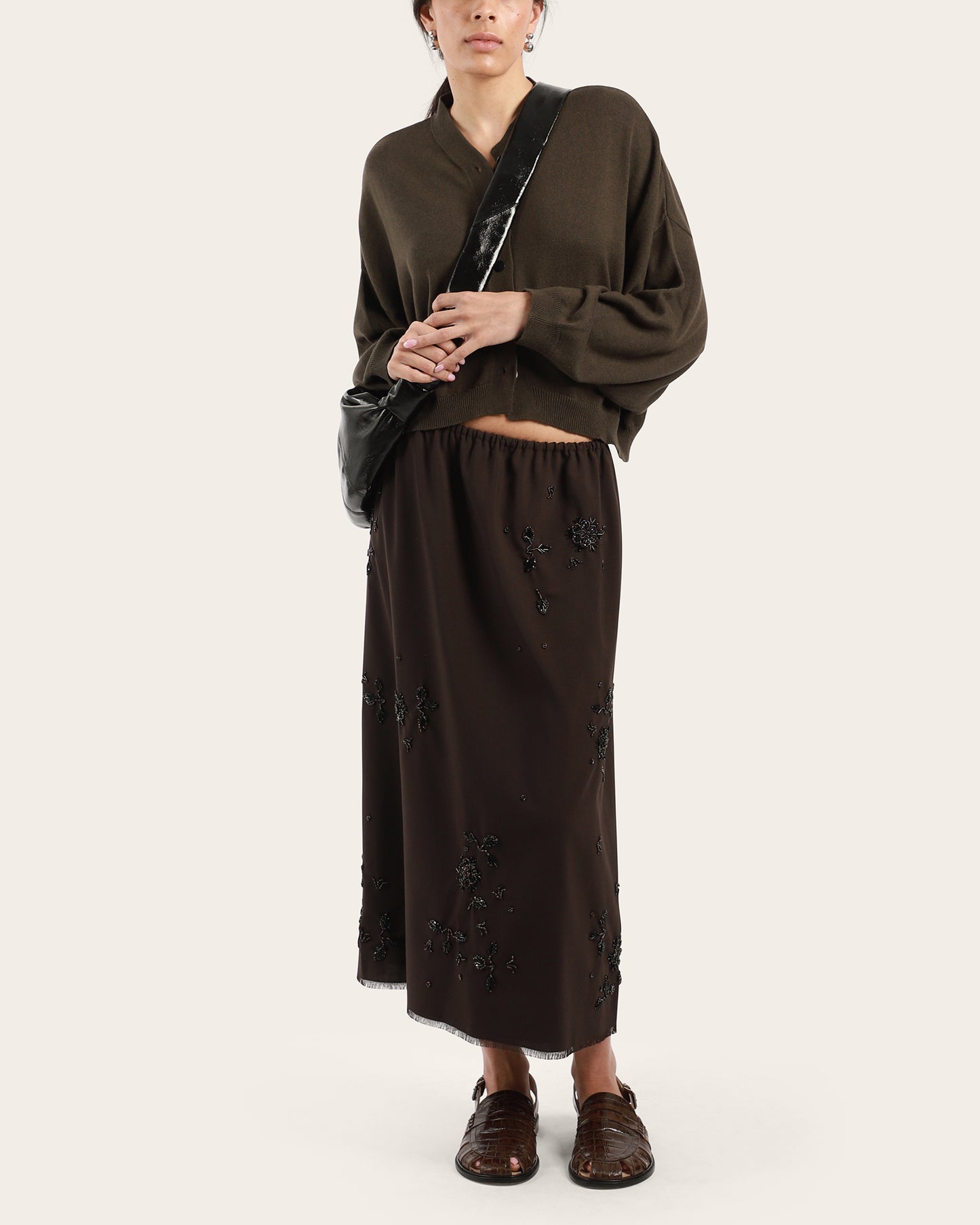 Cotton & Cashmere Cardigan Dark Moss