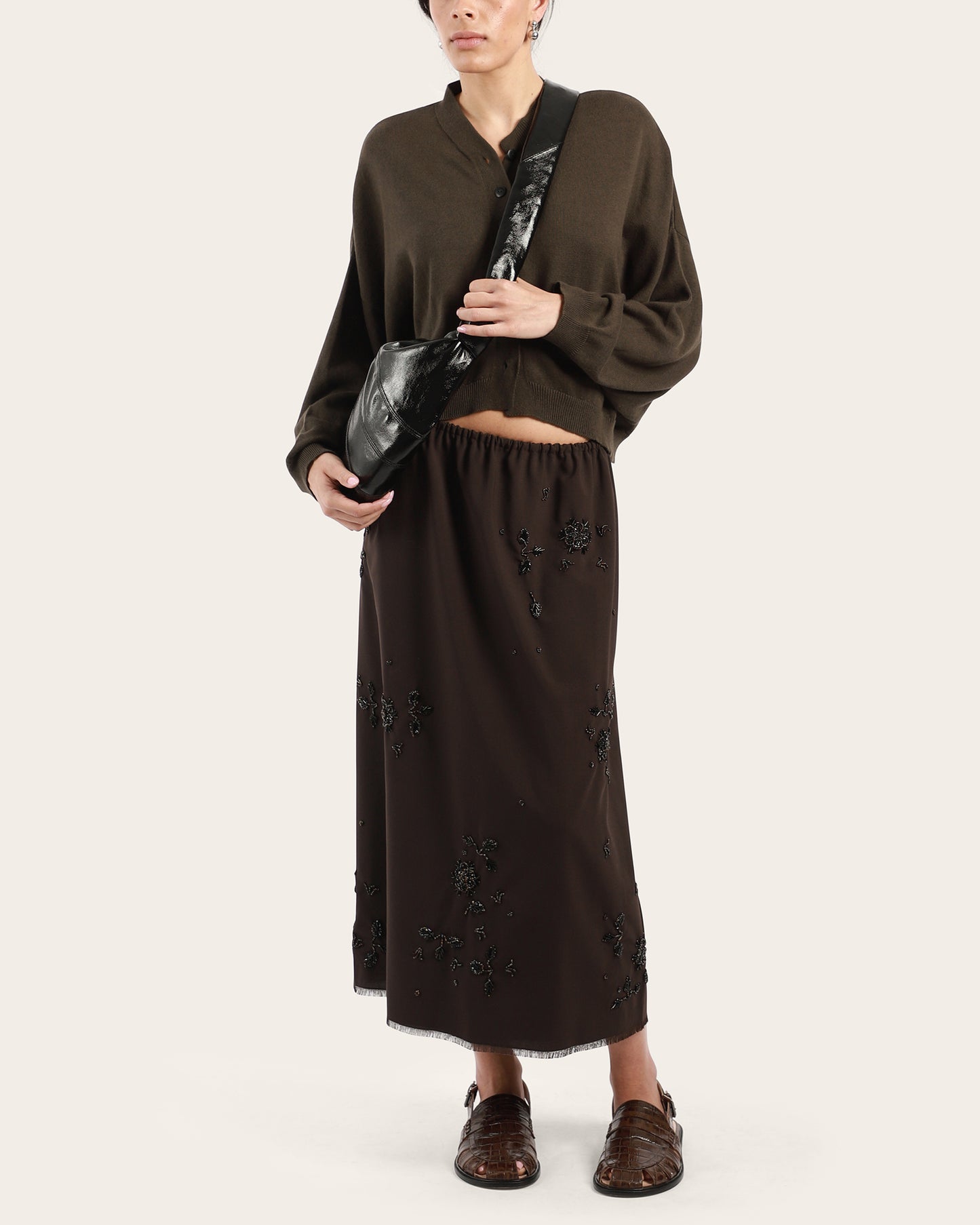 Embellished Tailoring Skirt