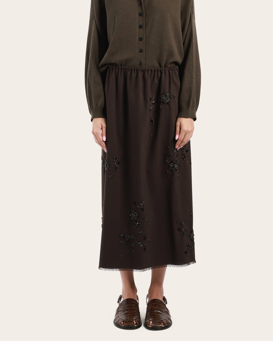 Embellished Tailoring Skirt