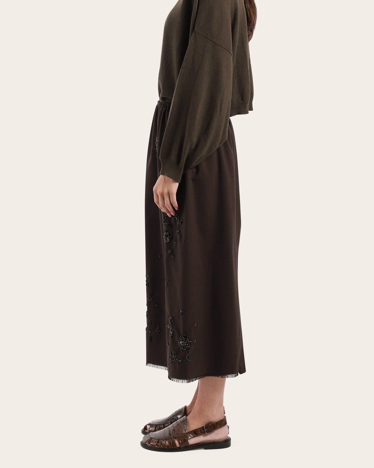 Embellished Tailoring Skirt