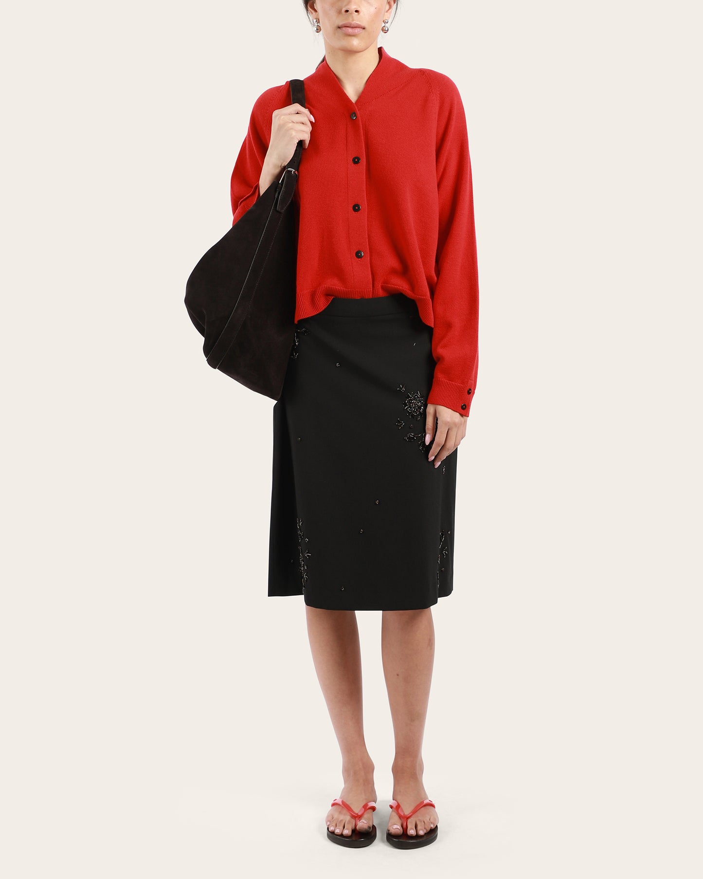 Embellished Tailoring Skirt Black