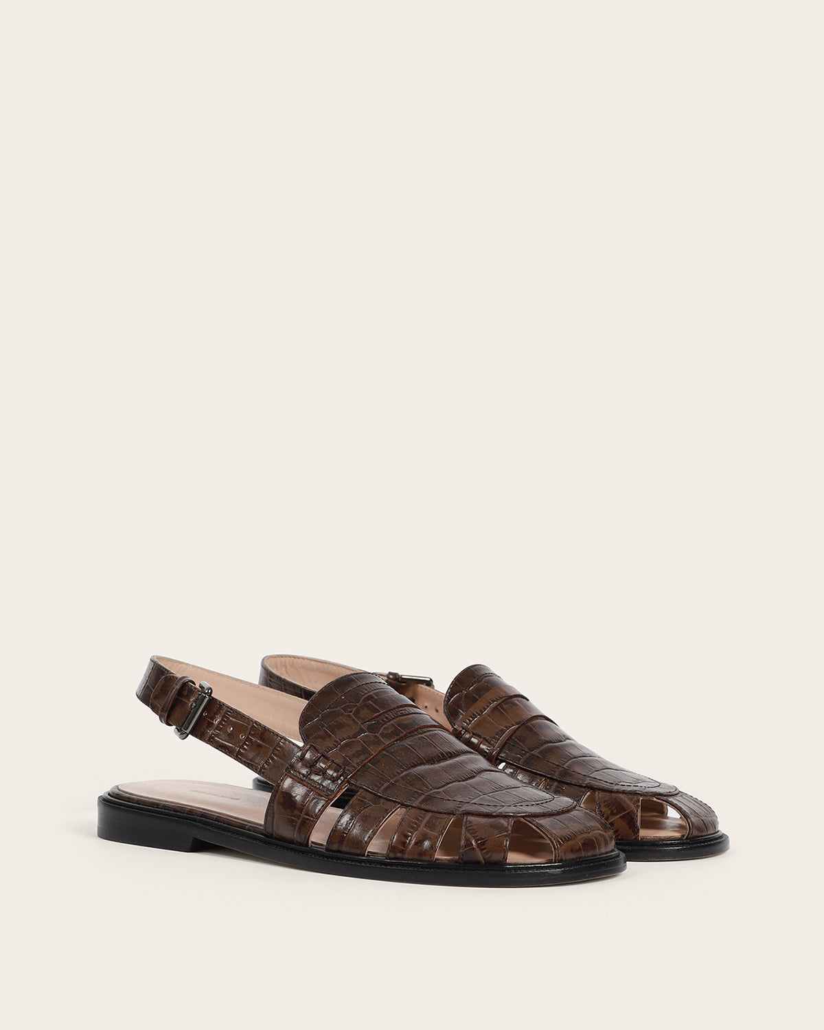 Slingback Loafer Crocodile