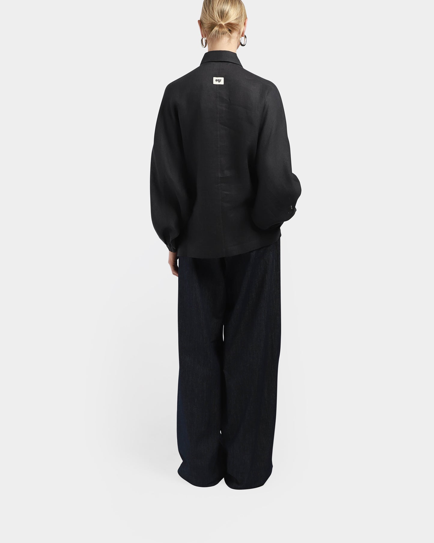 Crystal Grid Batwing Shirt